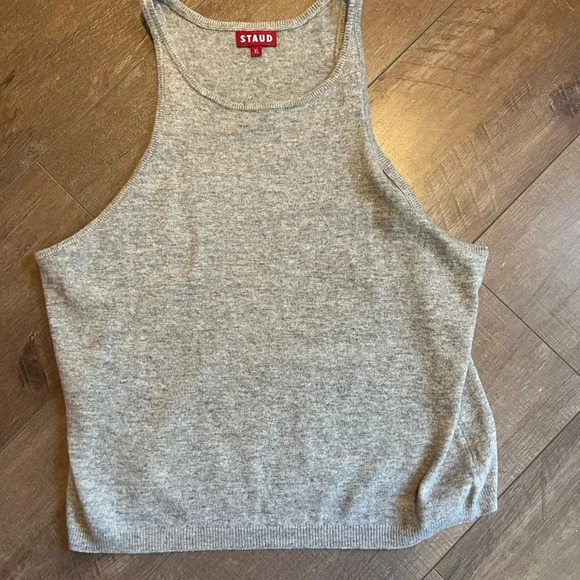Staud Ayana Wool Blend Racerback Tank - Picture 3 of 8